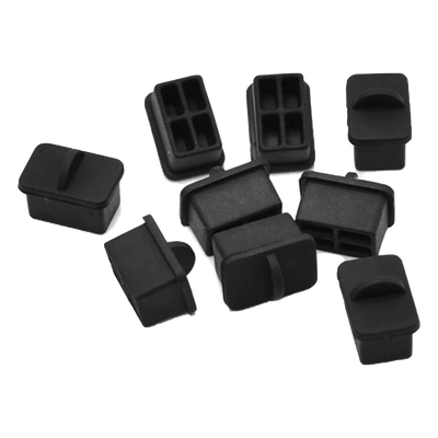 Protectores Anti-Polvo / Puerto SFP / Silicona / 25 Piezas / Negro