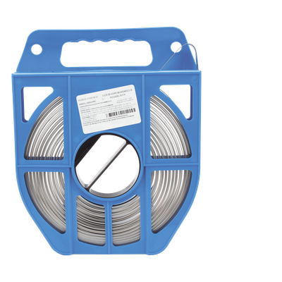 Fleje de Acero Inoxidable / Ancho 3/4 pulgadas / Grosor 0.70 mm / Largo 30.5 m (100 ft) / Resistencia 7.5 kN