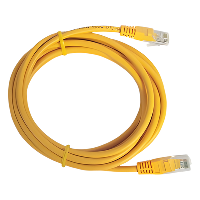 Cable de Parcheo UTP Cat5e / 2.0m (6.56 pies) / Amarillo / Sin Blindaje / 100 Ohms