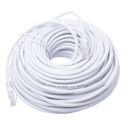 Cable de Parcheo UTP Cat5e / 30 m (98.43 ft) / 100 Ohm / 10/100Base-T / Blanco