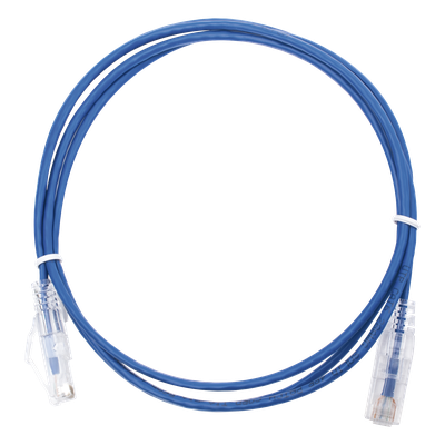 Cable de Parcheo Slim UTP Cat6 / 28 AWG / 1.5 m (4.92 ft) / Azul / 1 Gbps
