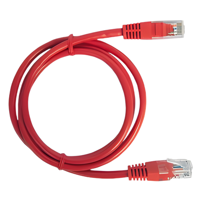Cable de Parcheo UTP / Cat6 / 2 m (6.56 ft) / Rojo / 1 Gbps+ / IEEE 802.3