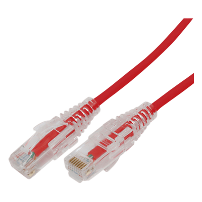 Cable de Parcheo Slim UTP / Cat6A / 28 AWG / 1 m (3.28 ft) / Rojo