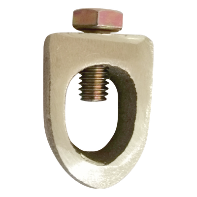 Conector Varilla-Cable / Bronce 100% / Tornillo Acero Inoxidable / Varilla 5/8-3/4 in (16-19 mm) / Cable 4-1/0 AWG / 3.5 x 2.5 x 1.2 cm