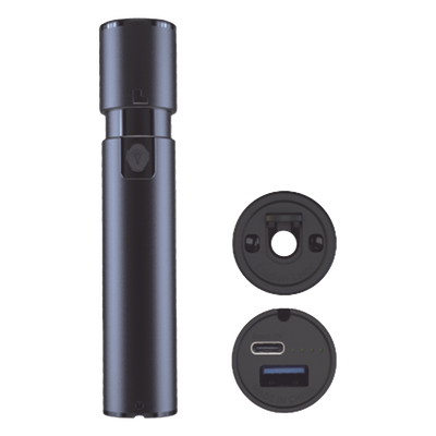 Localizador Visual de Fallos / Láser 650nm / 15mW / 8-10 km / Conector Universal SC/FC/ST / USB Recargable / -10°C a 50°C / 0.49 x 0.10 x 0.10 pies