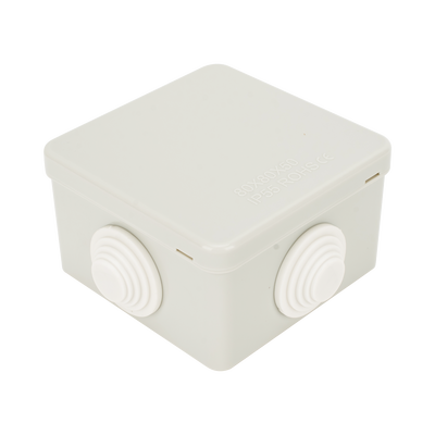 Caja de Derivación IP / IP55 / IK07 / 4 Entradas / 80 x 80 x 50 mm (3.15 x 3.15 x 1.97 in) / ABS Antiflama