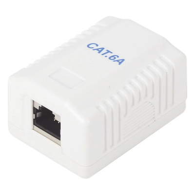Caja de Pared / 1 Puerto / Cat6A Blindado / T568A/B / 125 VAC / 1.5 A / 750 Ciclos / 0.131 ft x 0.131 ft