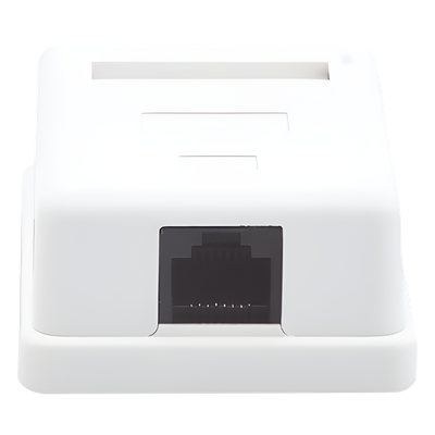 Caja de Pared / 1 Puerto Keystone / Cat5e / T568A-B / UL 94V-0