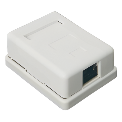 Caja de Pared / 1 Puerto Keystone / Cat5e STP / Montaje Vertical / 0 a 70°C / UL-CE-ETL