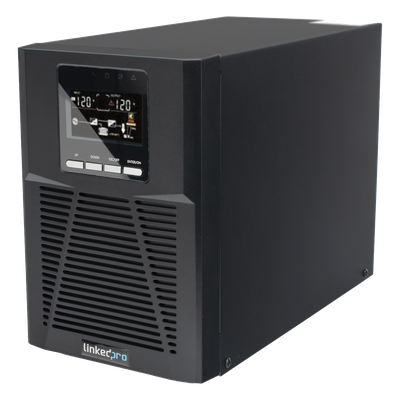 UPS Online Doble Conversión / 1000 VA / 900 W / Rack-Torre 2U / Onda Senoidal Pura / 3 Salidas NEMA 5-15R / AVR Boost y Buck