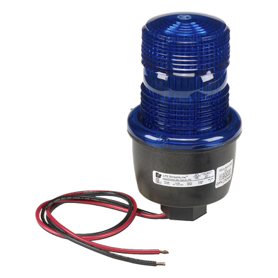 Luz de advertencia LED / 24 Vcd / Montaje en tubo 1/2″ NPT / Azul / Perfil bajo / -35°C a 65°C