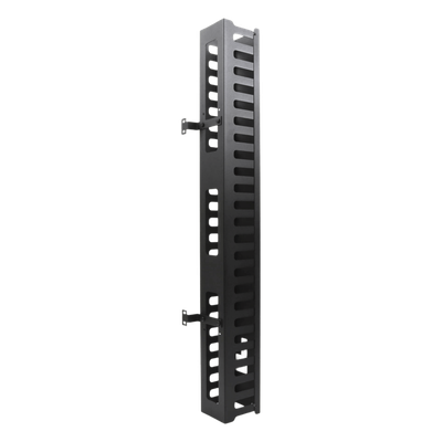 Organizador de Cable Vertical / 24 UR / Acero Sólido / Capacidad 260 Cables Cat5 / Tapa Protectora / Compatible Serie EIRL