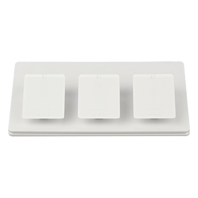 Pedestal de Mesa Triple / Base 117 mm (4.59 in) / Acabado Brillante Blanco / Sin Cableado / Compatible con Controles Pico