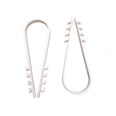 Clips Sujetadores de Plástico / 100 Piezas / Diámetro 19 a 25 mm / Fijación en Pared / UTP, Coaxial y Eléctrico
