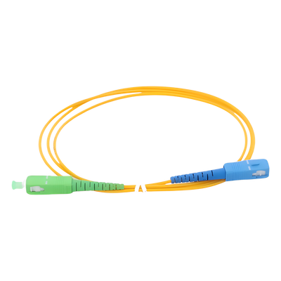 Jumper de Fibra Óptica / Monomodo OS2 / SC/APC-SC/UPC / Simplex / 1 Metro (3.28 Pies) / 2mm