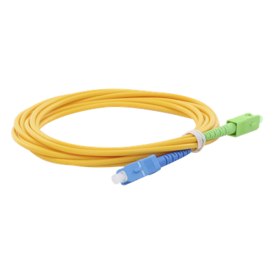 Jumper de Fibra Óptica Monomodo / SC/UPC-SC/APC / Simplex / 3 m (9.84 pies) / 3 mm / PVC Amarillo