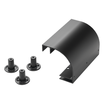 Kit de Bajada de Cable / Escalerilla 12″ (305 mm) / Aluminio Recubierto en Polvo / RAL 9005 Negro / Grosor 2.5 mm / Radio de Curvatura Integrado