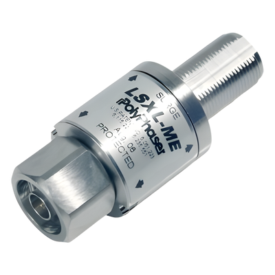 Protector Coaxial RF / 1.8-3.8 GHz + 4.2-6.0 GHz / N Macho-Hembra / Bloqueo DC / IP65 / 10W