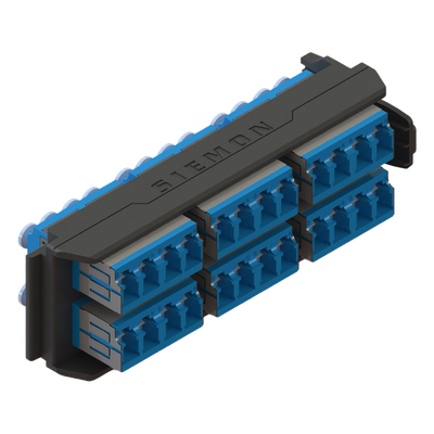 Placa Acopladora / 12 Conectores Dúplex LC/UPC / 24 Fibras Monomodo / LightVerse