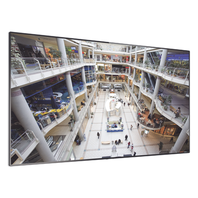Pantalla LCD de 55″ / Full HD 1080p / Bisel 3.5mm / Brillo 500 cd/m² / Ángulo 178° / Video Wall 81″