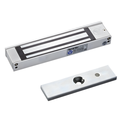 Chapa Magnética / 350 lbs (158.8 kg) / Voltaje Dual 12/24 VDC / Sensor de Estado NO/COM / Aluminio Anodizado / Interior