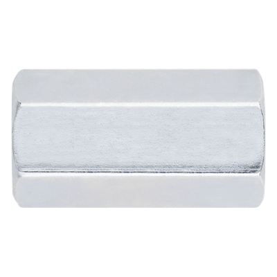 Cople Hexagonal Roscado / 1/2″ / Longitud Total 1 1/4″ / Llave de Tuerca 5/8″ / Acabado Cincado