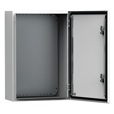 Gabinete de Uso Exterior / IP66 / NEMA 4/12/13 / IK10 / Acero Dulce 1.5 mm / 600 x 400 x 210 mm (23.62 x 15.75 x 8.27 in) / Platina de Montaje