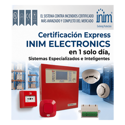 Certificación Presencial / Sistemas de Detección de Incendio / 8 Horas / Kit con 8 Componentes / Normativa NFPA y UL
