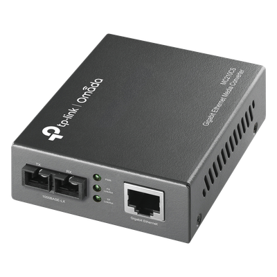 Convertidor de Medios Fibra Óptica / Monomodo 20 km (12.4 mi) / Gigabit Ethernet RJ45 / Puerto SC / Plug and Play