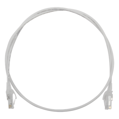 Patch Cord Modular Cat6 UTP / CM/LS0H / 0.91 m (3 ft) / 28AWG Diámetro Reducido / Blanco