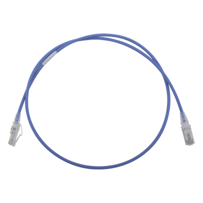Patch Cord Cat6 UTP / CM/LS0H / 0.91 m (3 ft) / 28AWG Diámetro Reducido / Azul