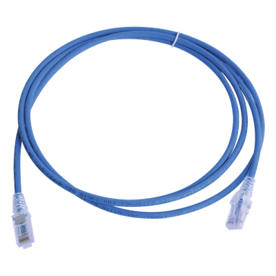 Patch Cord Modular Cat6 UTP / CM-LS0H / 2.13 m (7 pies) / 26 AWG / Ultra Delgado / Azul