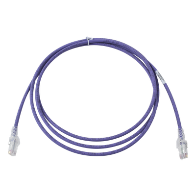 Patch Cord / Cat6 UTP / CM/LS0H / 2.13 m (7 ft) / 26 AWG / Ultra Delgado 5.3 mm / Violeta