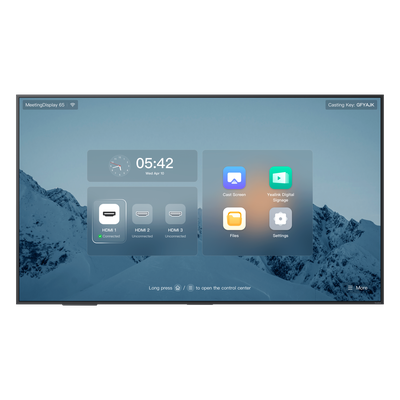 Pantalla Profesional / 65″ / 4K UHD IPS / Wi-Fi 6 Dual Band / Bluetooth 5.1 / HDMI 2.0 x3 / Integración MTR