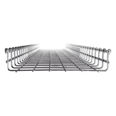 Charola Tipo Malla / Ancho 300 mm (11.8 in) / Peralte 66 mm / Tramo 3 m (9.84 ft) / Electro Zinc / 315 Cables Cat6