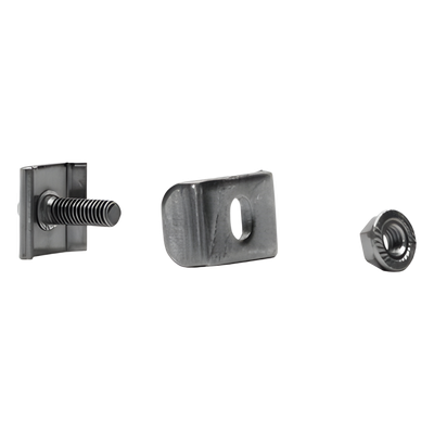 Kit de unión para charola / Clema mediana / Tornillo encastrado / Acabado electro zinc / Ancho hasta 300 mm (11.8 in)