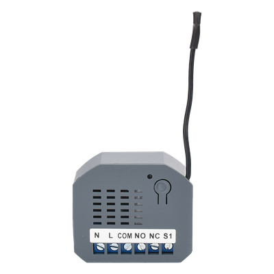 Micromódulo On/Off Z-Wave / Alimentación Universal 85-260V AC / Frecuencia 908.4 MHz / Contacto Seco 250V/3A / Compacto 44x38x17 mm (1.73×1.50×0.67 in)