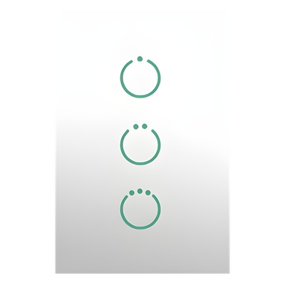 Interruptor Táctil Z-Wave Plus / 3 Circuitos / Alimentación Universal AC 85-260V / Frecuencias Multi-Región / Protección Sobrecorriente
