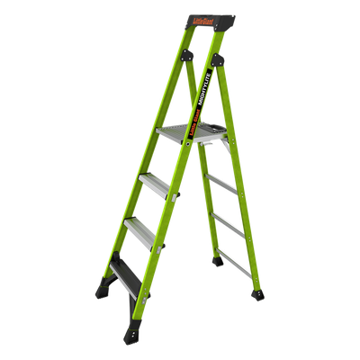 Escalera de Tijera / Fibra de Vidrio y Aluminio / 1.8 m (6 ft) / Carga 170 kg / Soporte Superior para Herramientas / Tipo IAA