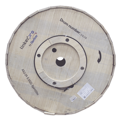 Carrete de Fibra Óptica Aérea Mini ADSS / Monomodo G.652D / 24 Hilos / Span 120 m (394 pies) / 4 km / Exterior / Loose Tube / MDPE