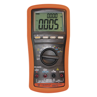 Multímetro Digital / Doble Pantalla LCD / True-RMS / 13 Funciones de Medición / Retroiluminación / Alerta BeepJack