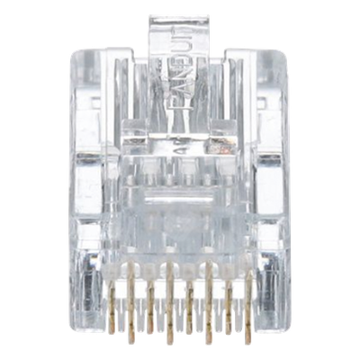 Plug RJ45 / Cat5e / 24-26 AWG / 50 µin Oro / 2500 Ciclos / 50 Piezas / -10°C a 60°C