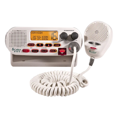 Radio Móvil Marino VHF Clase D / 25 W / 156.050-163.275 MHz / Canales Internacionales, Canadá y EE.UU. / DSC / Dual-Watch / 15.9 cm (6.25 in) Compacto