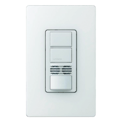 Interruptor de Pared con Sensor de Ocupación / Doble Tecnología PIR y Ultrasónico / Dos Circuitos Independientes / 120-277 V / Cobertura 81 m² (872.3 ft²)