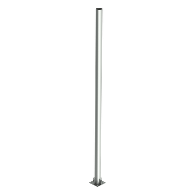 Poste Tubular de Acero Galvanizado / 6 m (19.7 ft) de Altura / Carga Máxima 20 kg / Base 30 x 30 cm / Cédula 30