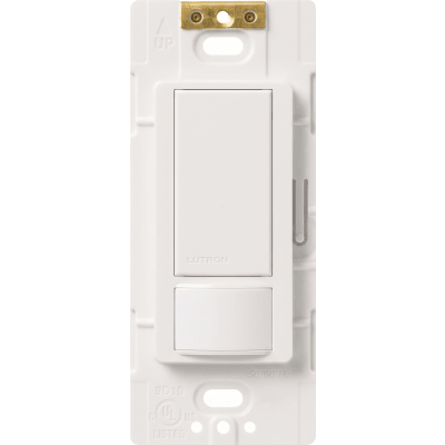 Apagador con Sensor de Ocupación PIR / 6 A / 120-277 V / 81 m² (871.9 ft²) / 180° / Sin Neutro / LED CFL Incandescente
