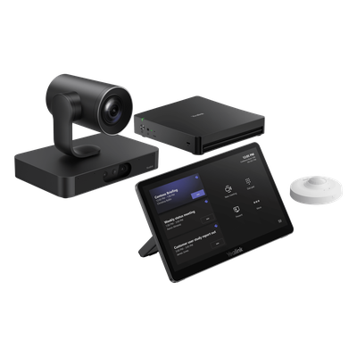 Sistema de Videoconferencia / Microsoft Teams Rooms / Intel Ultra 5 con NPU / Cámara Dual 4K / Zoom Óptico 20x / Panel Táctil 11.6″ / Compartir Inalámbrico 1080p