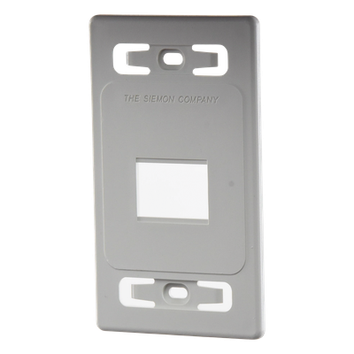 Placa de Pared Modular / 2 Salidas Single Gang / Termoplástico Blanco / MAX-Z-MAX-TERA