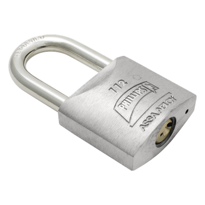 Candado Metálico de Gancho Corto / Acero Cementado Niquelado / Llave PH-32 / 4 Pernos de Combinación / Anti-Palanca / Barreno para Agua