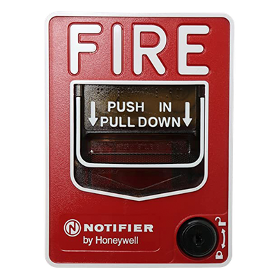 Estación Manual de Alarma Contra Incendio / Doble Acción / Con Cerradura y Llave / Exterior / UL 38 / ADA / Caja SB-I/O Incluida